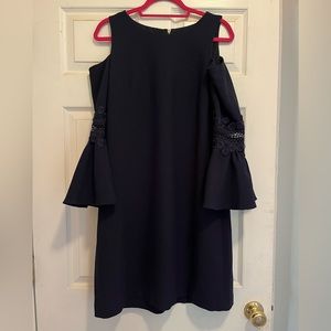 Navy Blue Eliza J Dress with flowy sleeves